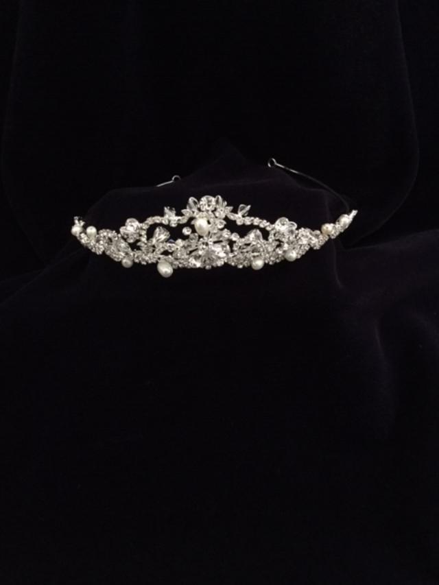 Crystal Tiara christie helene silver